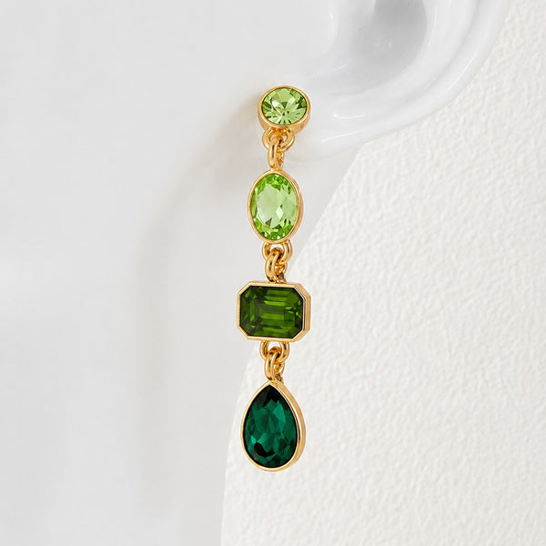 4 Tier Drop Layer Rhinestone Earrings | 40E527