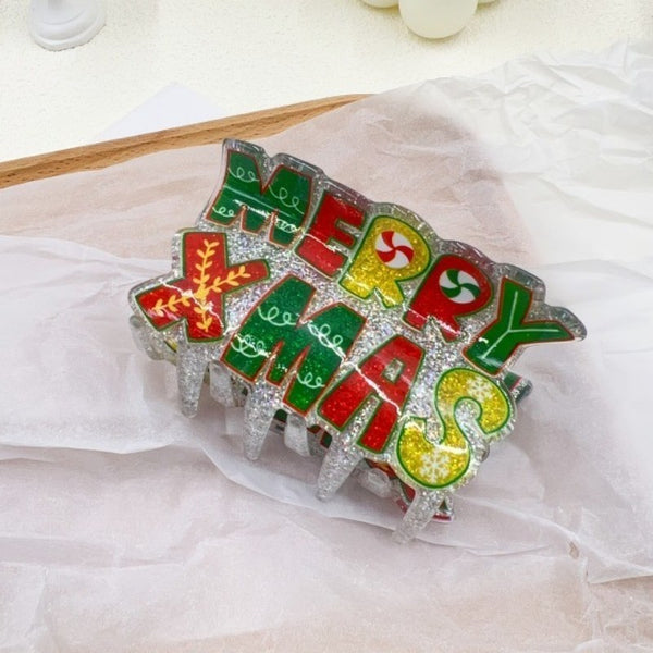 Holiday & Christmas Tree Santa Hair Claw Clips | 40H1142