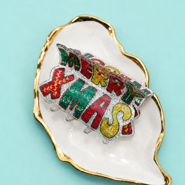 Holiday & Christmas Tree Santa Hair Claw Clips | 40H1142