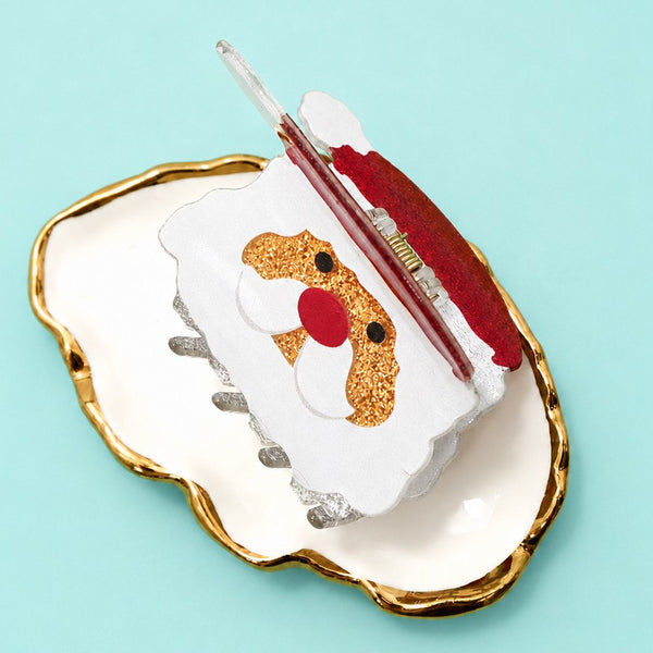 Holiday & Christmas Tree Santa Hair Claw Clips | 40H1142