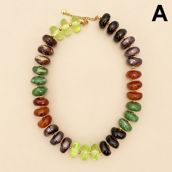 MULTI IRREGULAR BEADED NECKLACE | 40NK9800