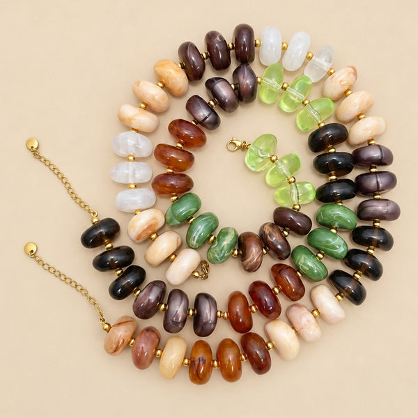 MULTI IRREGULAR BEADED NECKLACE | 40NK9800