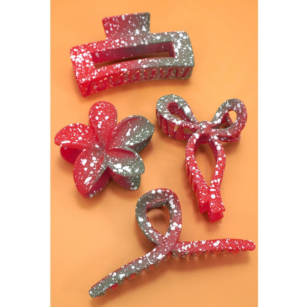 HOLIDAY FROSTED OMBRE HAIR CLAW |  40H1144