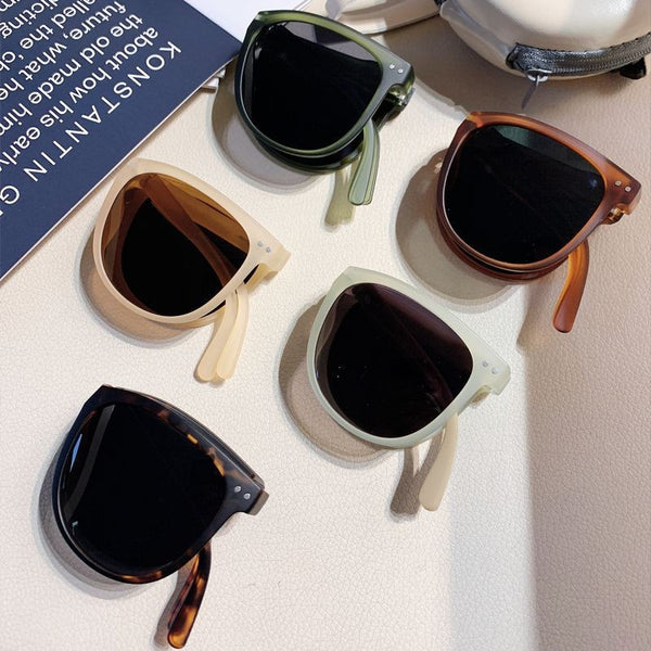 Foldable Matte Square Frame Polarized Sunglasses | 40SG837