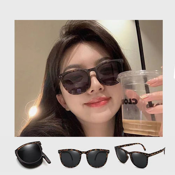 Foldable Matte Square Frame Polarized Sunglasses | 40SG837