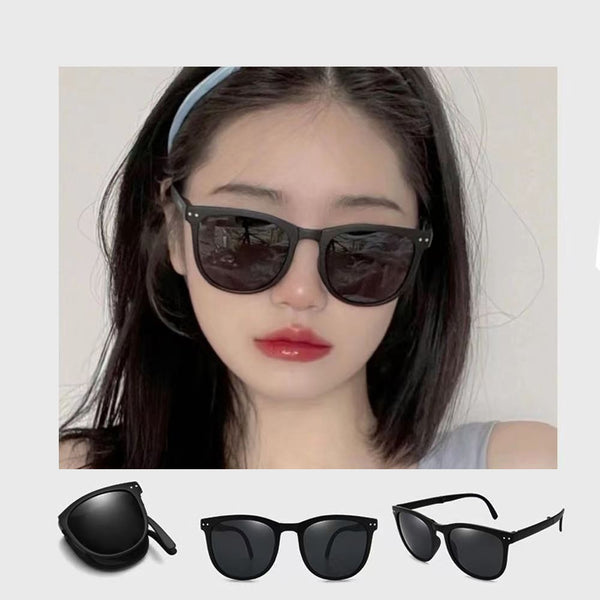 Foldable Matte Square Frame Polarized Sunglasses | 40SG837