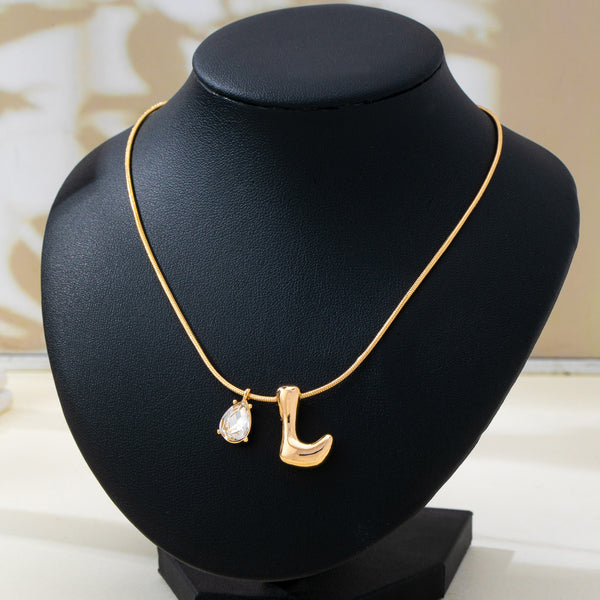 Teardrop & Bubble Initial Charm Necklace 12 Set | 80N93417