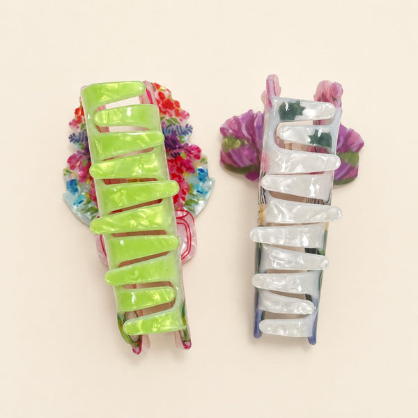 FLOWER BOUQUET & VINTAGE FLOWER TRUCK HAIR CLAW | 40H1150