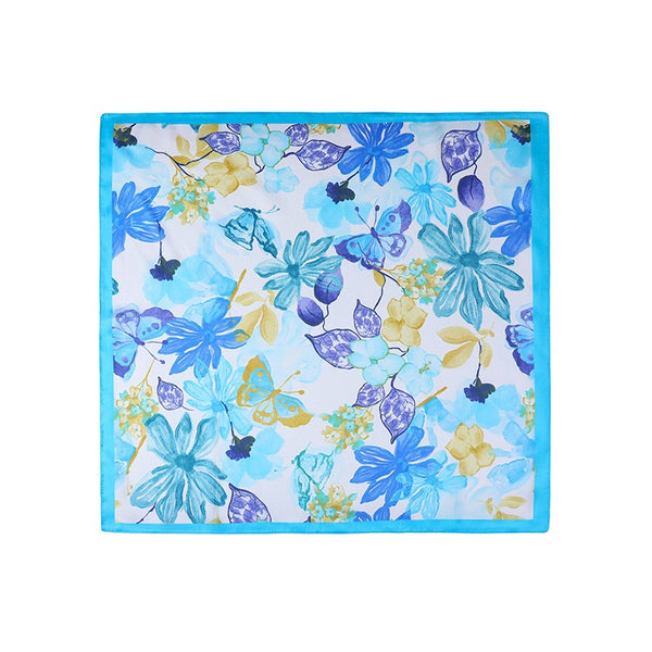 Floral Flower Silk Finish Bandana Scarf | 40SC730