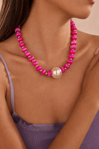 Pearl Pendant Resin Beaded Necklaces | 40NK9751