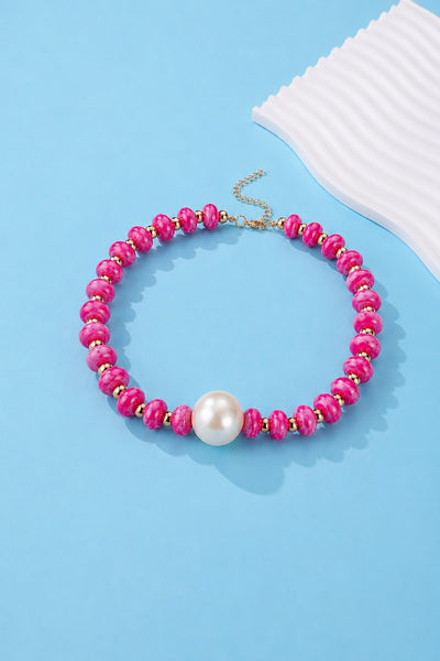 Pearl Pendant Resin Beaded Necklaces | 40NK9751