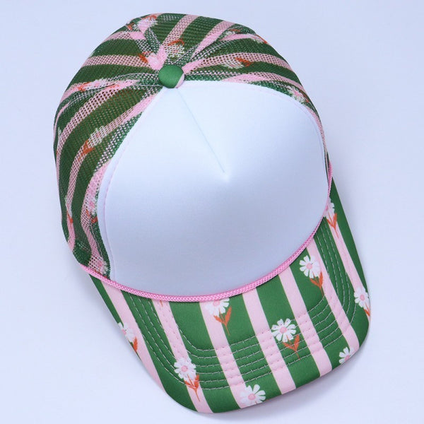 Fruit and Floral Print Foam Mesh Trucker Hat | 40HW759