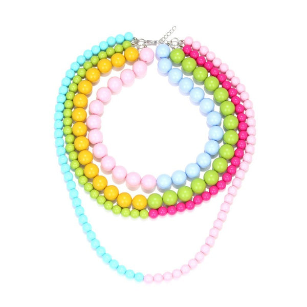Multi Resin Beaded layered Necklaces | 40NK9756