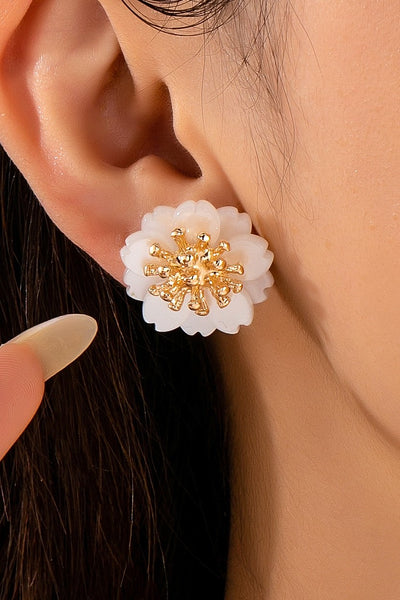 Layered Cherry Blossom Stud Earrings | 80E62722