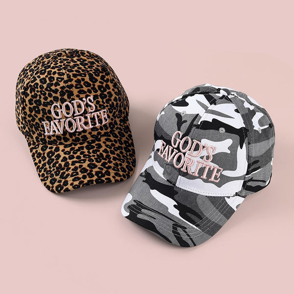 "God's Favorite" Embroidered Graphic Baseball Cap | 40HW769