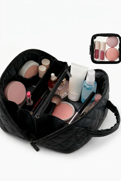 OPEN FLAT COSMETIC MAKEUP POUCH BAG SET | 40P634