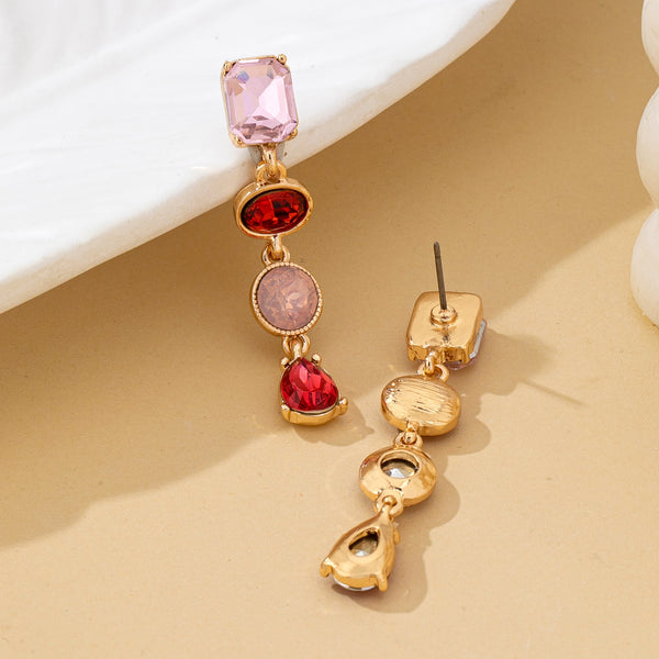 Pink and Ruby Multi-Shape Drop Earrings | 80E62753