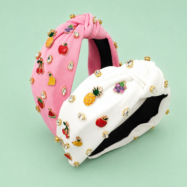 Fruit Rhinestone Embellished Knotted Headband | 40HB208