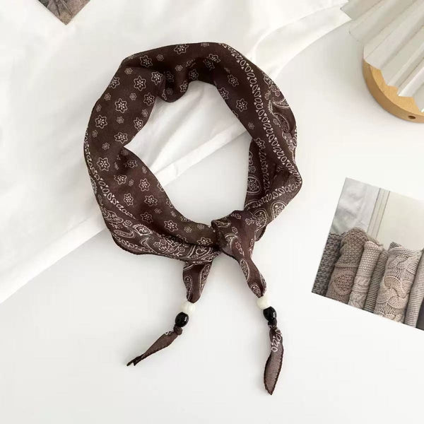 Paisley Beaded skinny Scarf Necklace | 40NK9801