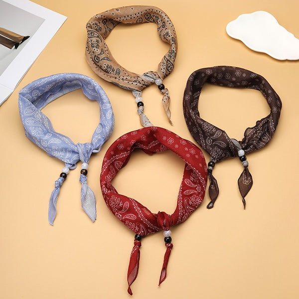 Paisley Beaded skinny Scarf Necklace | 40NK9801