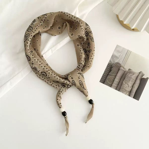 Paisley Beaded skinny Scarf Necklace | 40NK9801