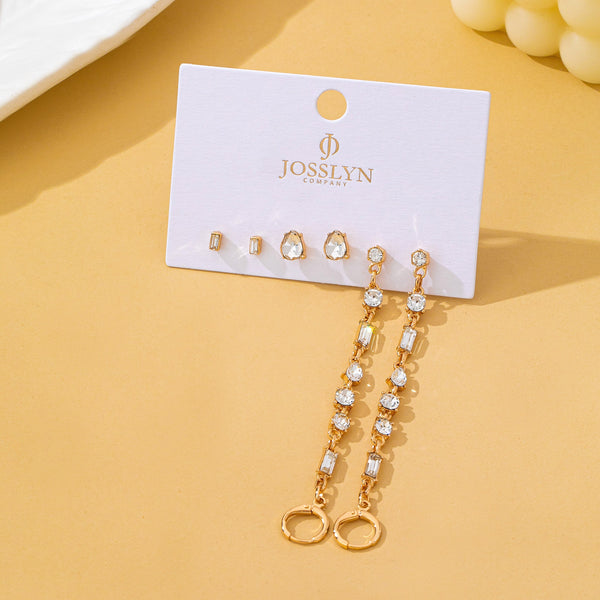 Crystal Cluster Earring Trio Set | 80E62938