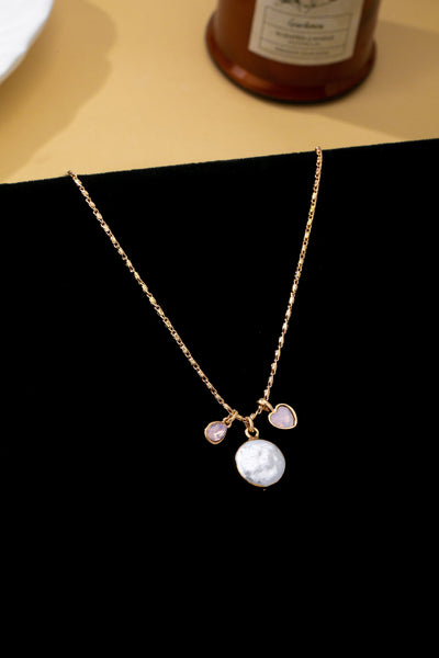 Baroque Pearl Coin Opal Necklace | 80N93559
