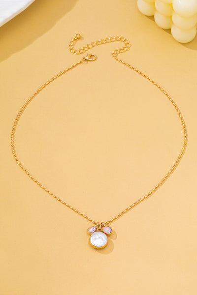 Baroque Pearl Coin Opal Necklace | 80N93559