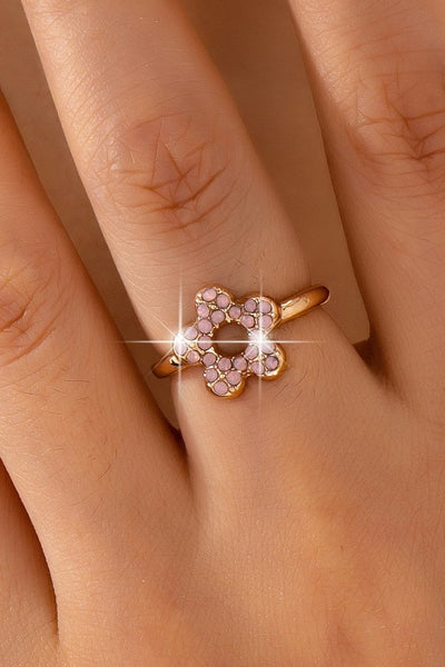 Shimmering Crystal Floral Ring | 80R299