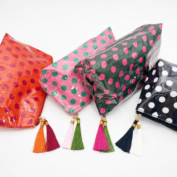 POLKA DOT TRAVEL COSMETIC MAKEUP POUCH BAG | 40P641