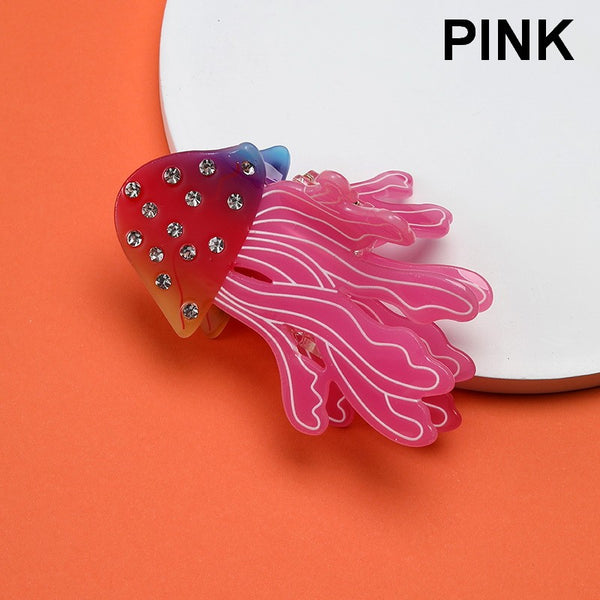 Rhinestone Jellyfish Hair Claw Clips | 40H1180