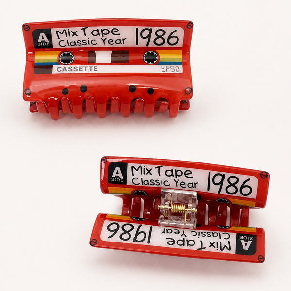 Retro Cassette Tape Mix Tape Hair Claw Clip | 40H1181
