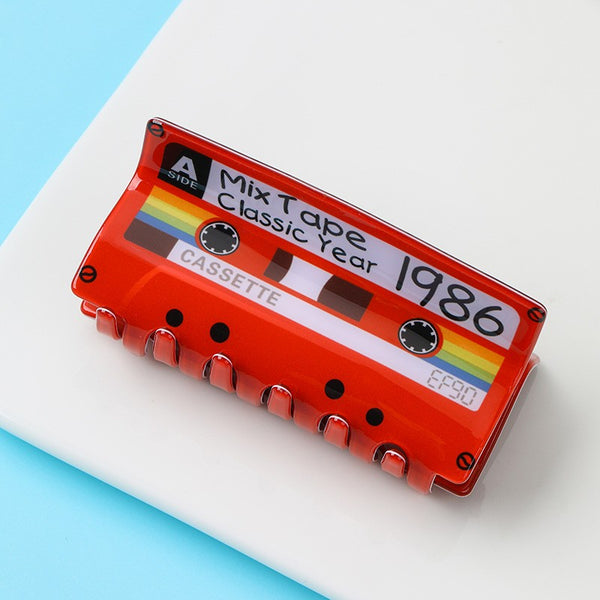 Retro Cassette Tape Mix Tape Hair Claw Clip | 40H1181