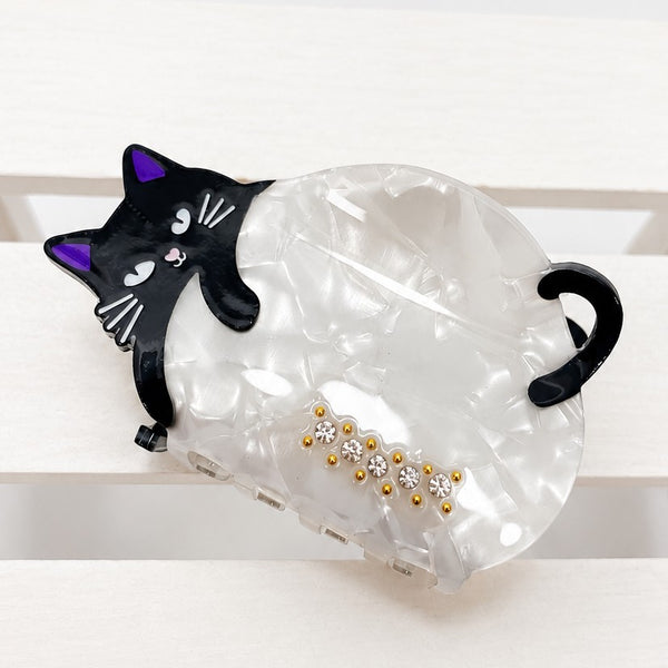 Whimsical Cat Pearlescent Hair Claw Clips | 40H1184