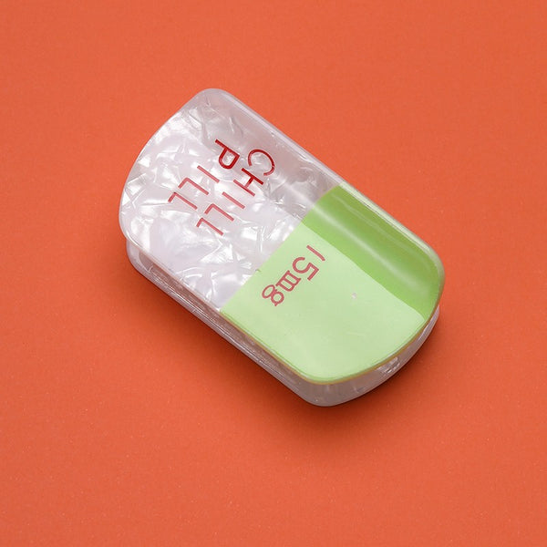 "CHILL PILL" Acetate Hair Claw Clip | 40H1185