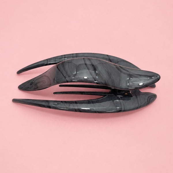 Marbled Elongated Hair Claw Clips | 40H1186