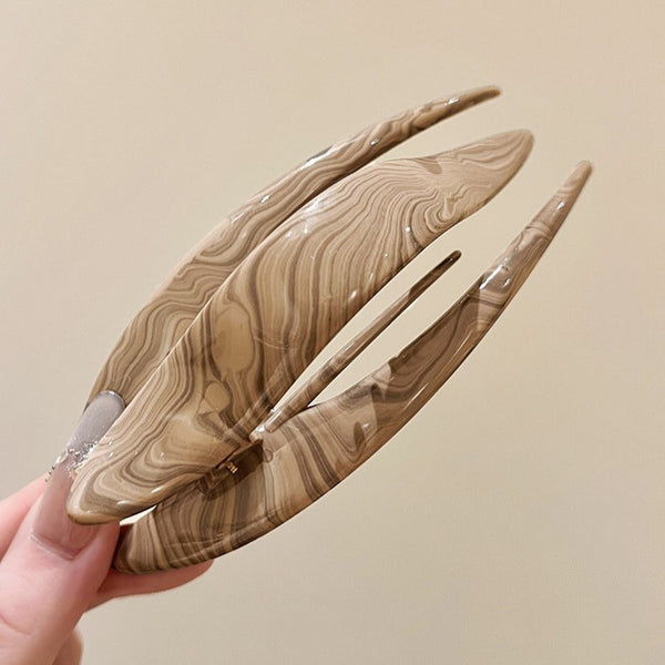 Marbled Elongated Hair Claw Clips | 40H1186