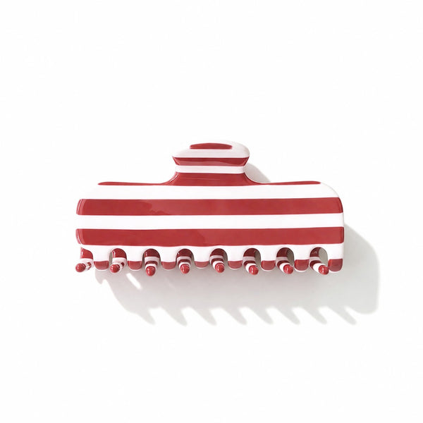 RETRO STRIPED RECTANGULAR HAIR CLAW CLIP | 40H1188