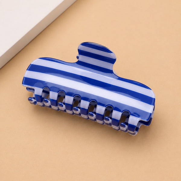 RETRO STRIPED RECTANGULAR HAIR CLAW CLIP | 40H1188