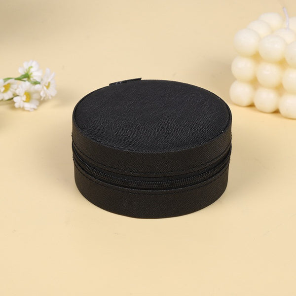 ROUND JEWELRY ORGANIZER TRAVEL BOX CASE | 40P643