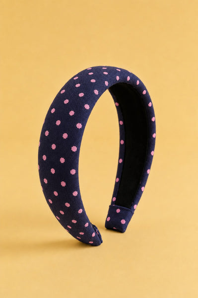 Padded Polka Dot Fabric Headband | 40HB209