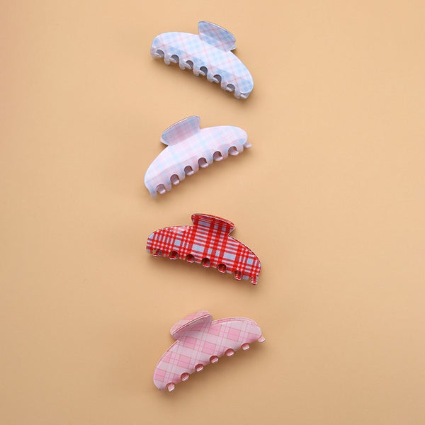 Pastel Plaid & Gingham Hair Claw Clip | 40H1194