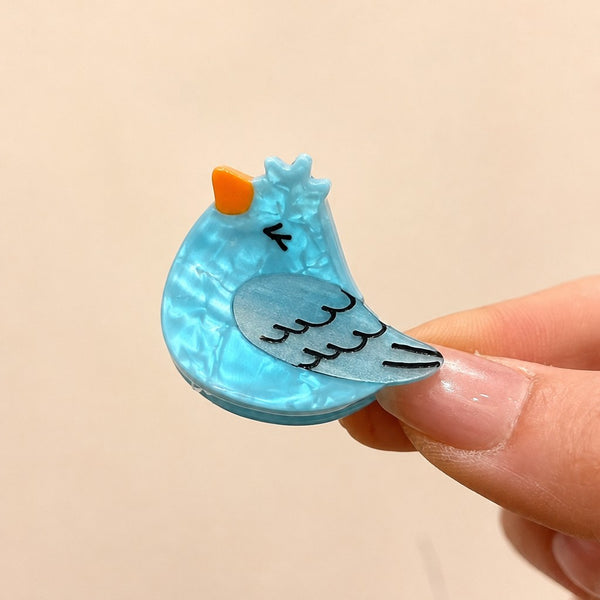 Colorful Bird Mini Hair Claw Clip 6-Pc Set | 40H1196-Pack 6