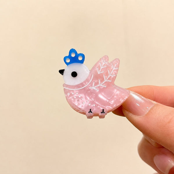 Colorful Bird Mini Hair Claw Clip 6-Pc Set | 40H1196-Pack 6