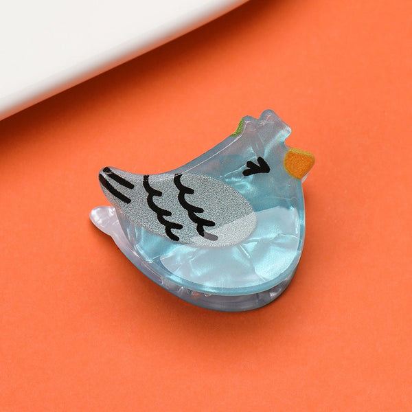 Colorful Bird Mini Hair Claw Clip 6-Pc Set | 40H1196-Pack 6