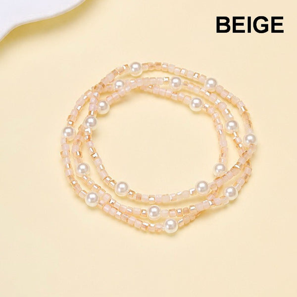Pastel Mixed Beaded Pearl Stretch Bracelet | 40B5274