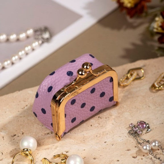 MINI POLKA DOT KISS LOCK TRAVEL JEWELRY BOX | 40P646