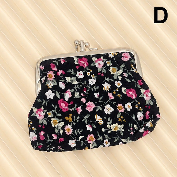 VINTAGE FLORAL KISS LOCK FRAME SMALL WALLET POUCH | 40P647