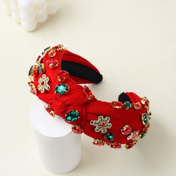 Festive Crystal-Embellished Knotted Headband | 40HB211