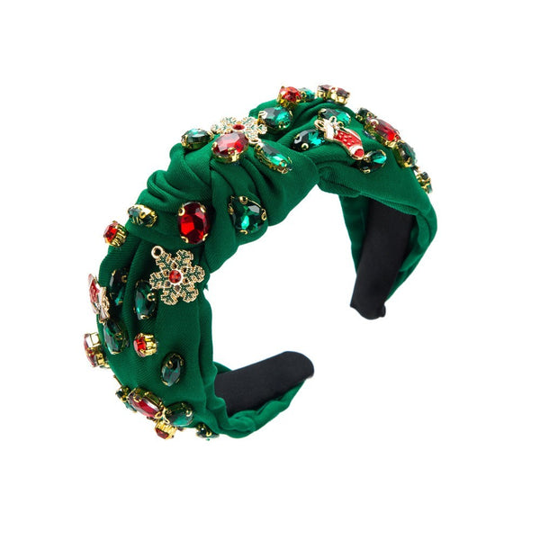 Festive Crystal-Embellished Knotted Headband | 40HB211